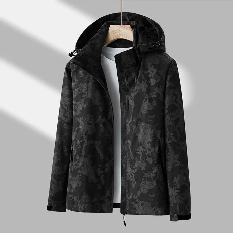 

GIOIOMen's Windbreaker，Spring New Camouflage Hooded Casual Sports Men's Jacket，Men's Clothing