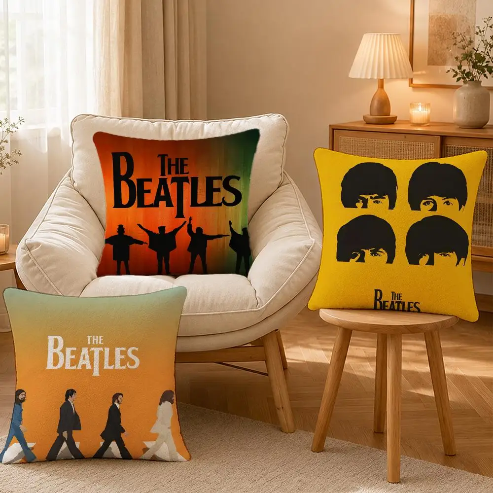 Band The Beatles Classic Rock Cushion Cover Personalized Short Plush Soft Bedroom Sofa Home Decor Gift