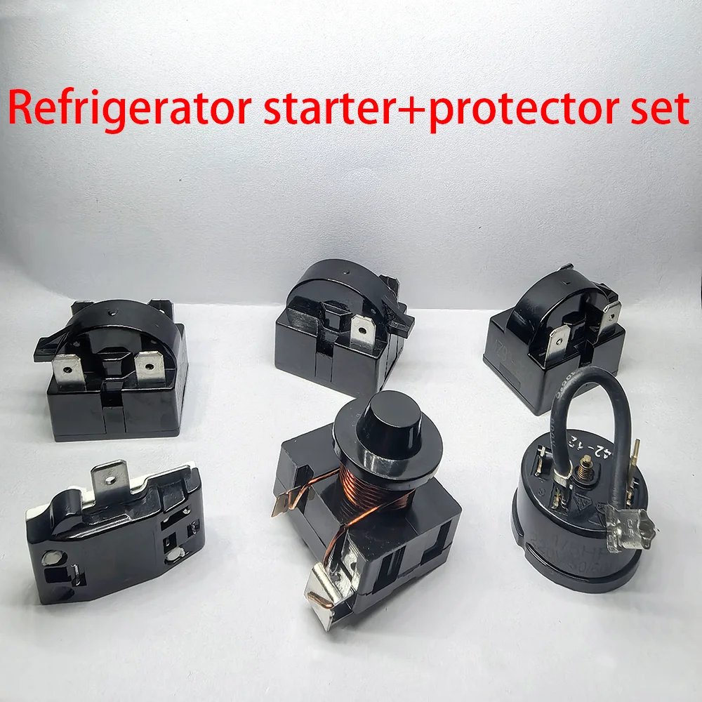 Starting Relay Refrigerator PTC Start Relay 2/3/4 Pin 12/15/22 Ohm 1/2/HP 1/3HP 1/4HP 1/5HP 1/6HP Compressor Overload Protector