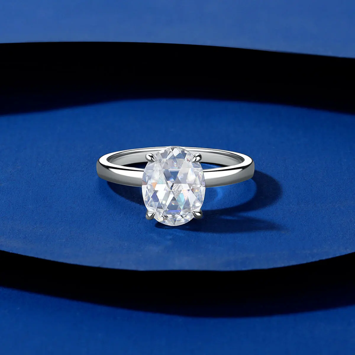 S925 pure silver Hayley moissanite women's diamond ring, rose cut pigeon egg, minimalist Valentine's Day gift, unique jewelry gift for festivals/birthdays/parties, the best gift for girlfriends