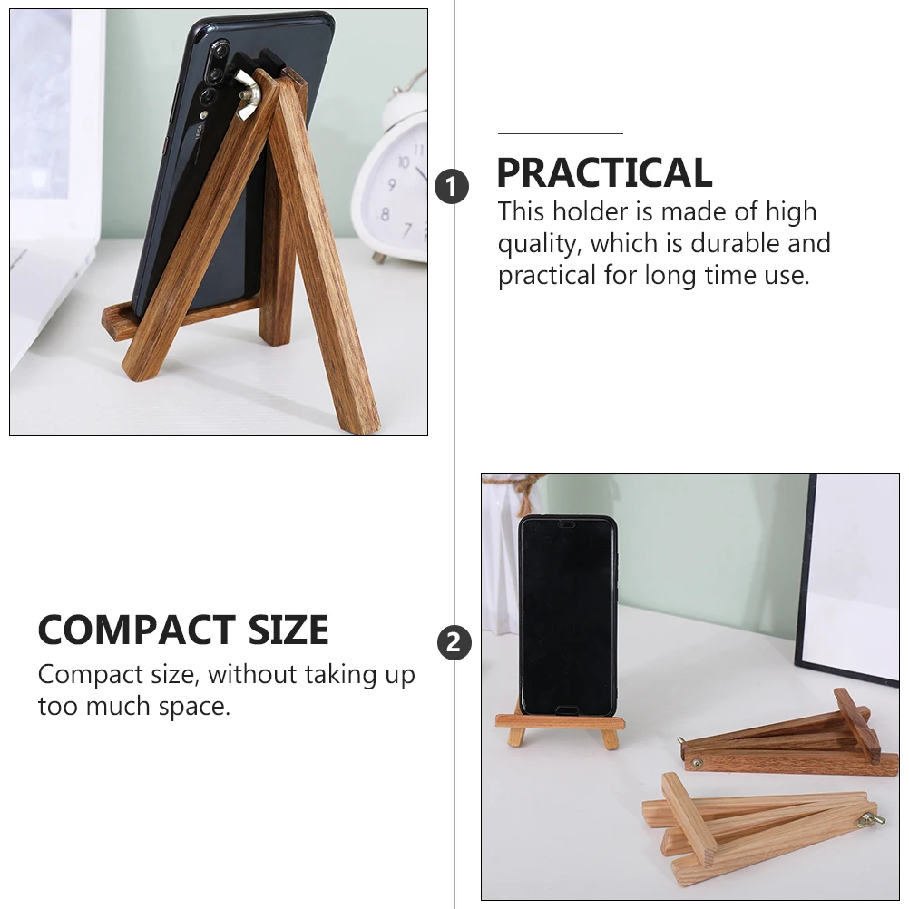 

1pc Folding Easel For Painting Display Wooden Phone Holder Stand Adjustable Tablet Support Desktop Rack Tripod Mount