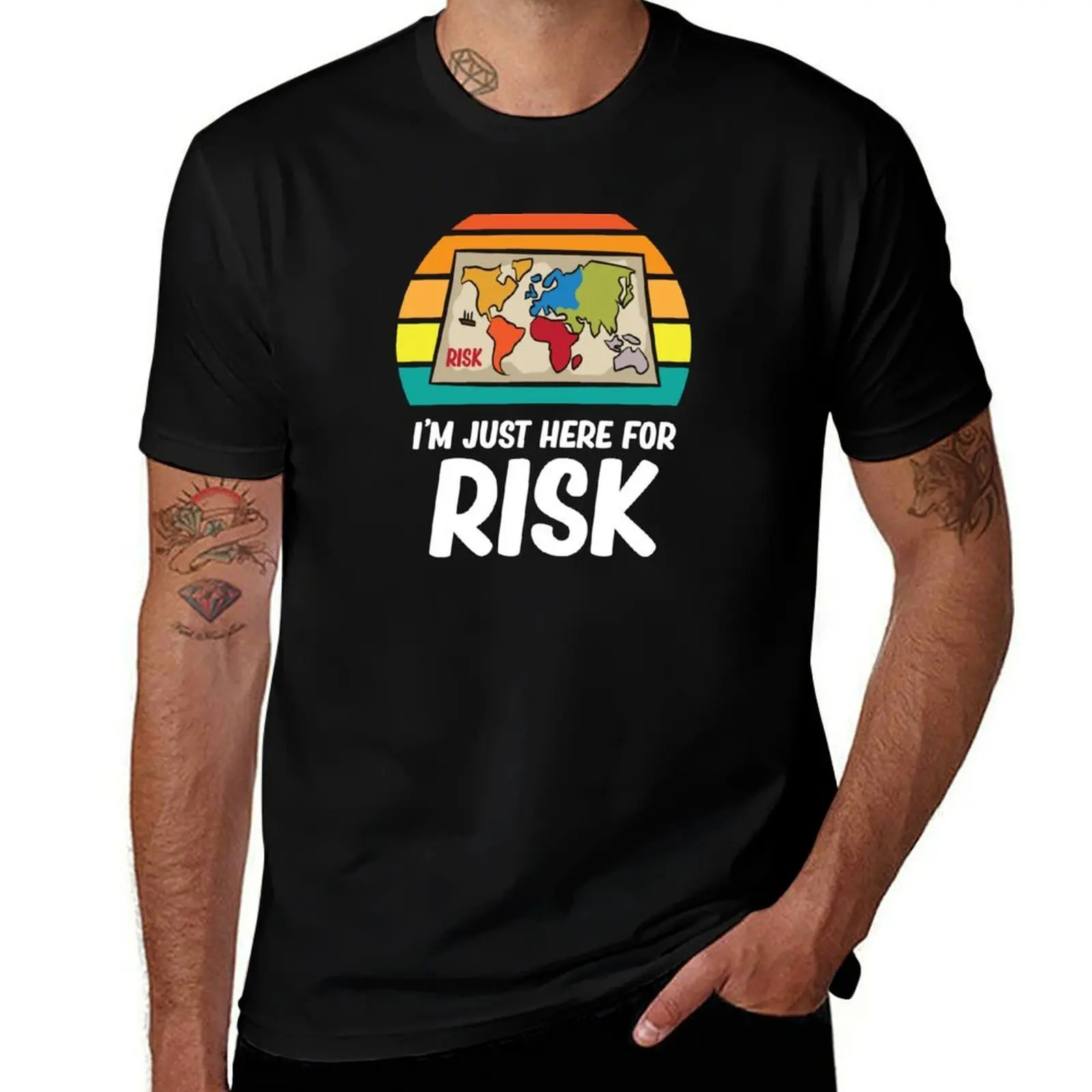 

Risk - I'm just here for risk T-Shirt topping basketball graphic tees quick-drying blue archive Men's t-shirt