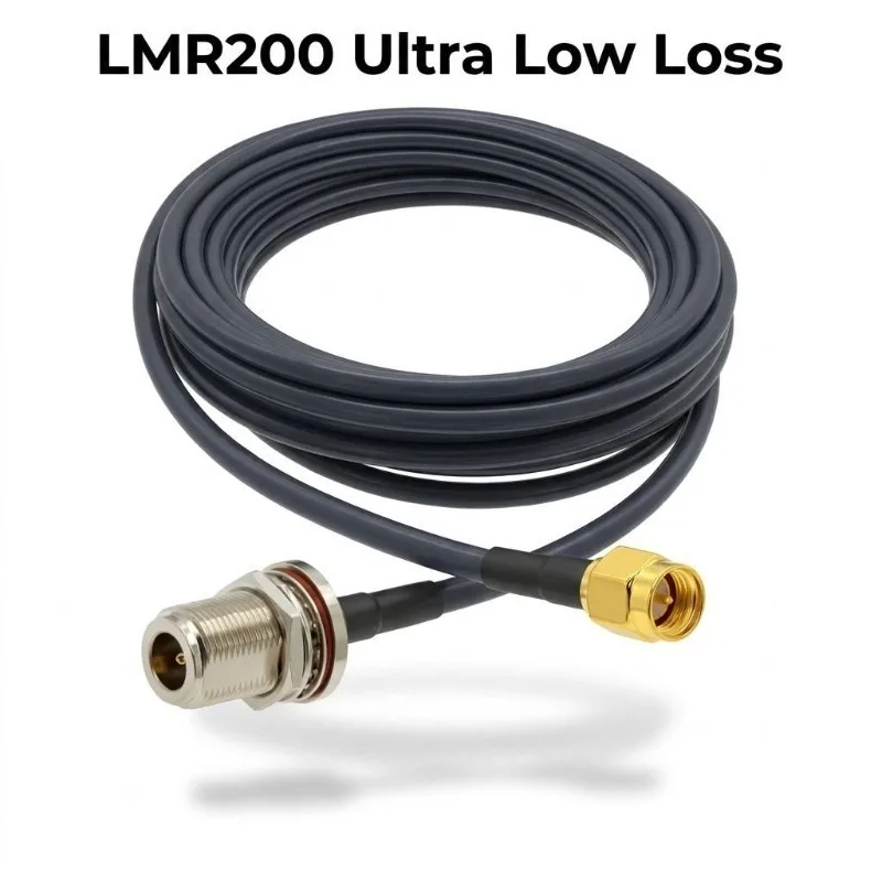 SMA Male to N Female Bulkhead Cable LMR200 Low Loss Coaxial Jumper SMA Plug to N-Type Jack 50 Ohm for 4G LTE Router