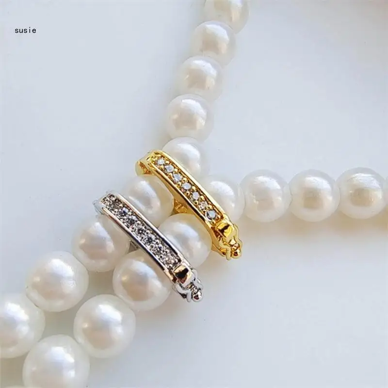 X7YA Necklace Shortener Clasp with Peanut Pearl Clasp Connector