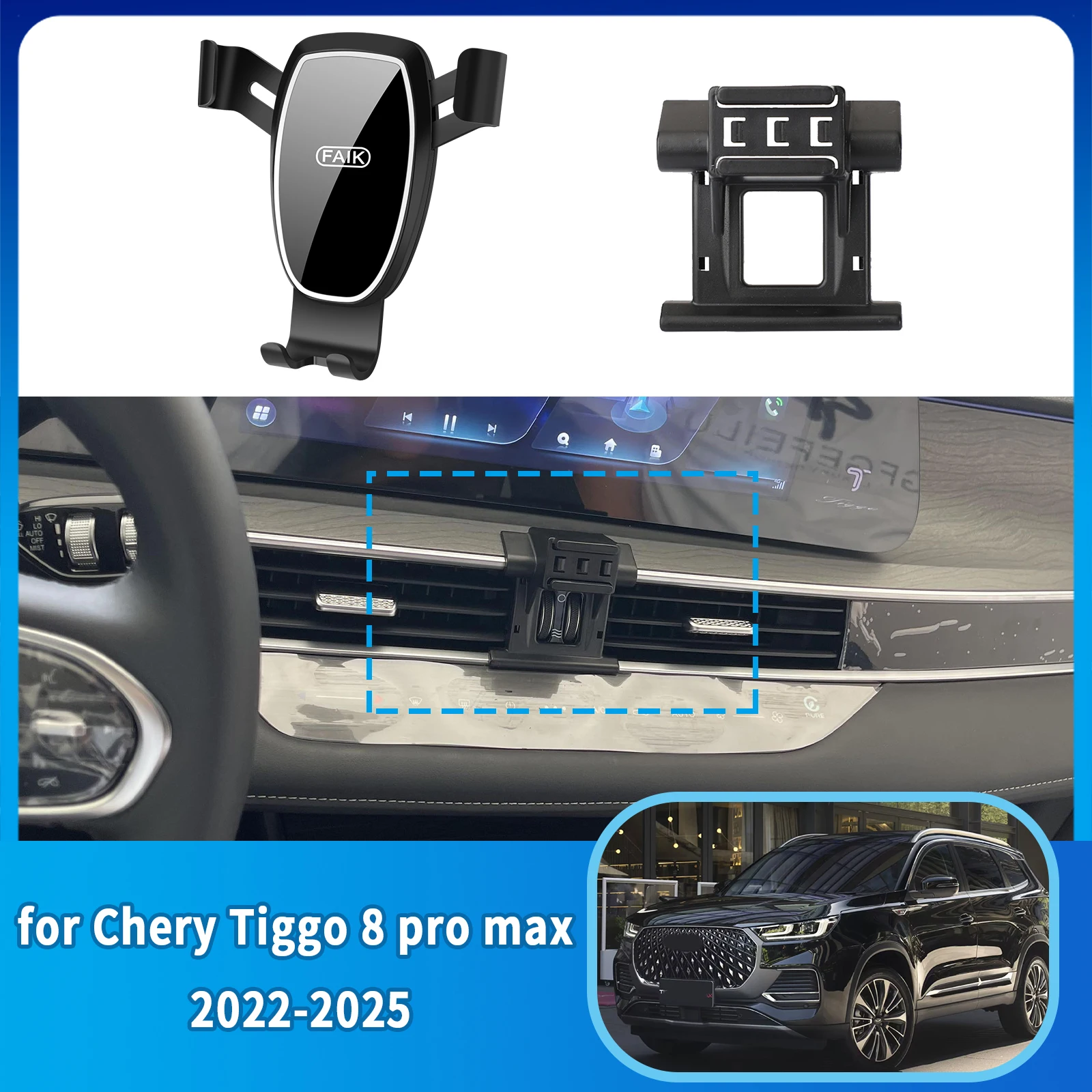 

Car Mobile Phone Holder for Chery Tiggo 8 pro max 2022 2023 2024 2025 Navigation Stand Auto GPS Bracket Accessories