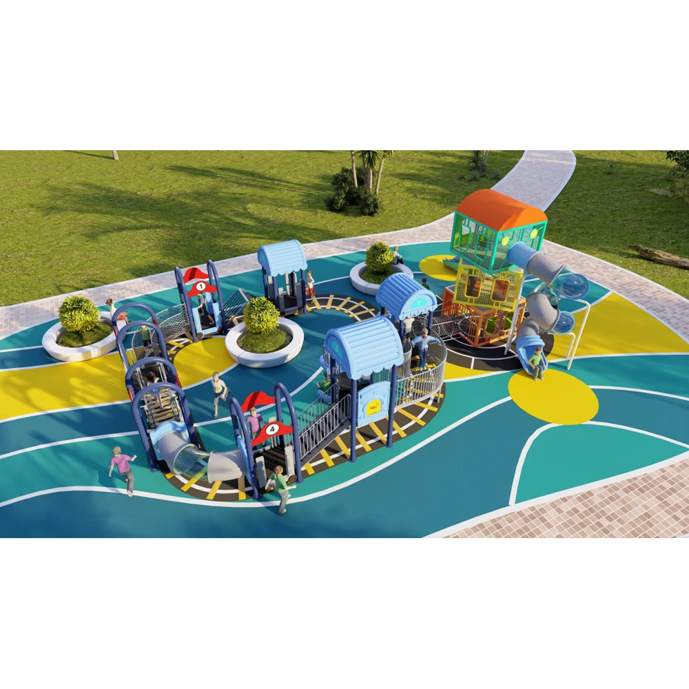 Scivoli per bambini attrezzature per parchi giochi in plastica all'aperto piccolo parco giochi all'aperto per bambini set da gioco nave