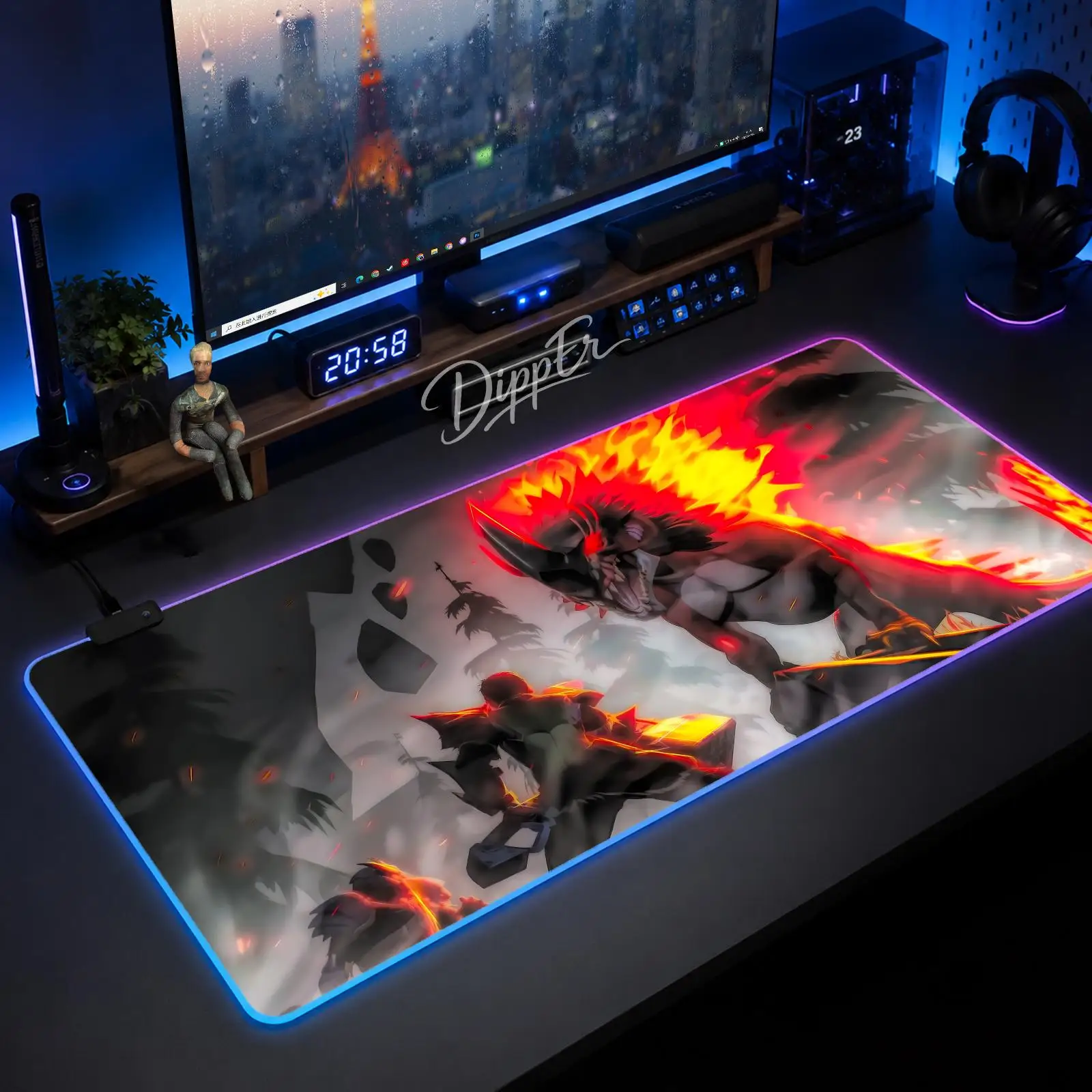 

Game Dauntless Mouse Pad Large Size LED Glowing Table Pad XXL Gaming Non-slip Rubber Mat With Backlight