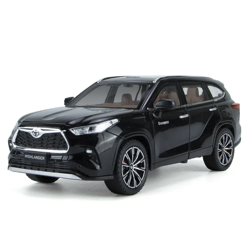 1:24 Toyota HIGHLANDER Off-RoadรถจําลองDiecastโลหะรุ่นรถเสียงดึงกลับคอลเลกชันของเล่นเด็กของขวัญ