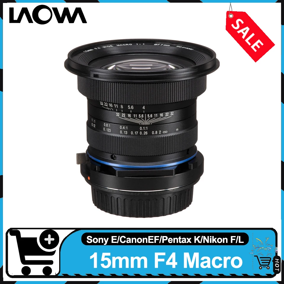 

Laowa Full Frame 15mm F4 Macro Tilt Lens Wide Angle 1:1 Magnification C amera Lens for Starry Sky Still Life Photography