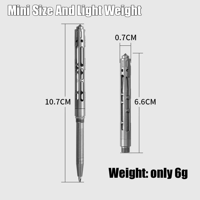 Outdoor EDC Tool Keychain Mini Self Defense Titanium TC4 Tactical Pen Pocket Business Writing Pen Collection Pen