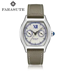 FARASUTE 2024 New 36mm Men's Quartz  Watch  VH64 Movement  Stainless  Steel Sports Fashion Sapphire Glass Waterproof Men's Watch