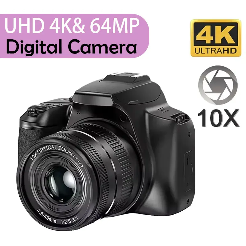 كاميرا رقمية 4K SLR كاميرا تصوير رقمية 64 ميجابكسل كاميرا تصوير رقمية 10X زووم بصري كاميرا يوتيوب كاميرا ويب كاميرا تصوير رقمية