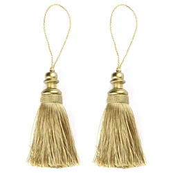 1Pc Golden Tassels Crafts Trim Hanging Rope Silk Fringe Curtain Decor Home Accessories Living Room Jewelry DIY Decorative