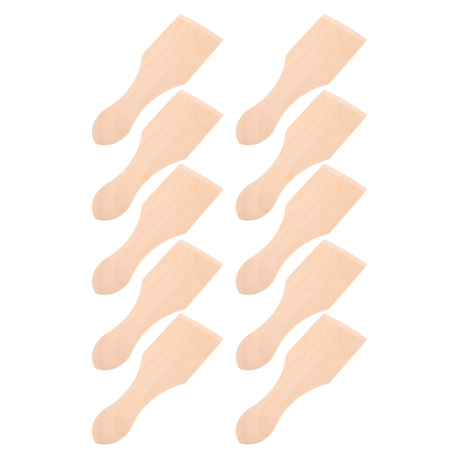 10개 미니 나무 주걱 작은 떡 뒤집개 어린이 요리 도구 세트 창의적인 역할 놀이 도구 미니 요리 도구