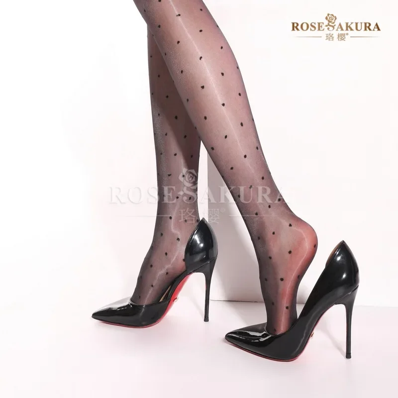 مثير أورورا جوارب سلس المرأة رقيقة جدا تسلق حريري زلق تلميح شفافة البولكا نقطة جوارب طويلة نادي الطرف OL OOTD