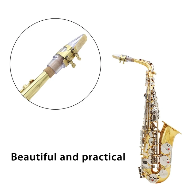 Universal Clear ABS Saxophone Mouthpiece Professional Altos Saxophone Mouthpiece Accessories For Improved Sound 24BD
