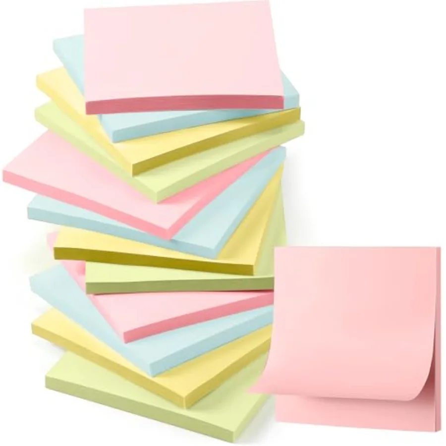 

200 Pack Sticky Notes Bulk 3 x 3 Inch Self Stick Note Pads Multicolor Paper Memo for Office School Supplies Student Teacher Cla