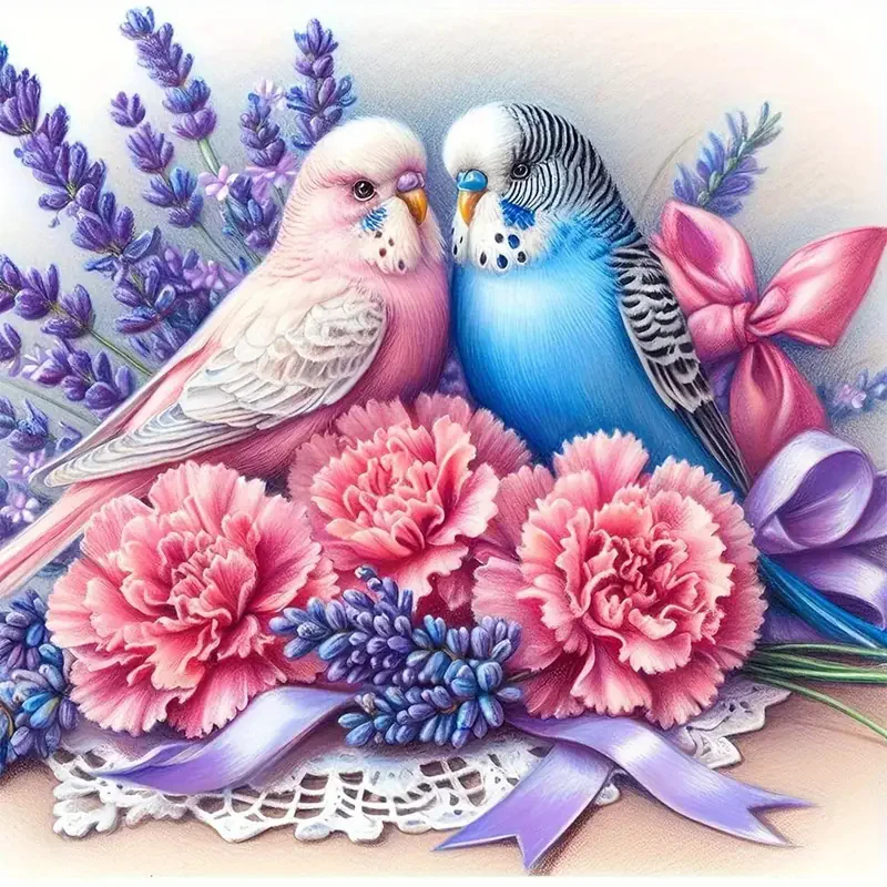 Diamantmalerei Vogel Vollquadrat Rund Mosaik Kreative Hobbys Blume Komplettset 5D DIY Tier Handgemacht Hobby