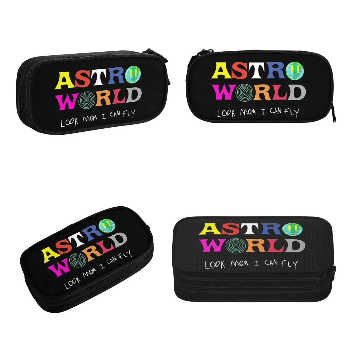 ASTROWORLD Look Mum I Can Fly Pencil Cases Large Storage Pen Bags Pen Box Pencil Pouch For Boys Girls Stationery School Office