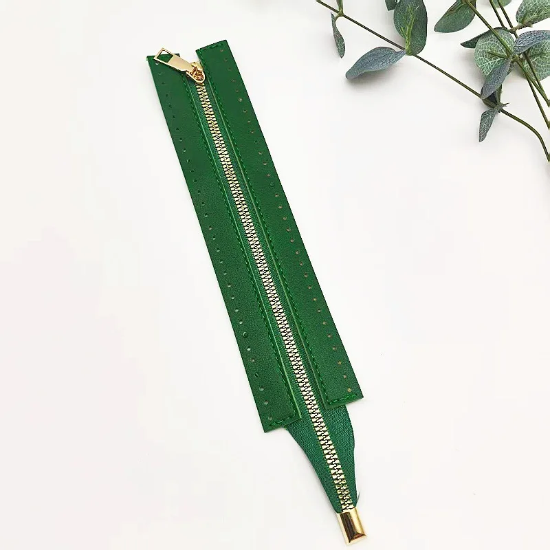 24cm DIY Handmade Bag Zipper Accessories 6-Color DIY Handmade Bag Zipper 24cm Pu Metal Zipper Woven Bag Accessories