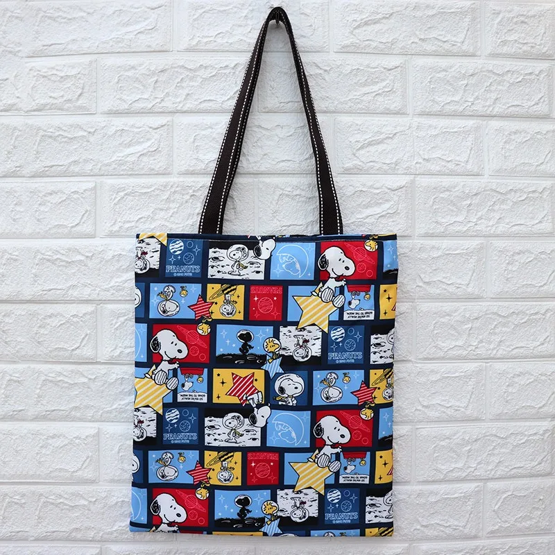 Snoopy Shoulder Bag Cartoon Anime Shopping Tote Bag Women Student Handbag Tote Hip Hop Large Capacity Lightweight Bags Grocery