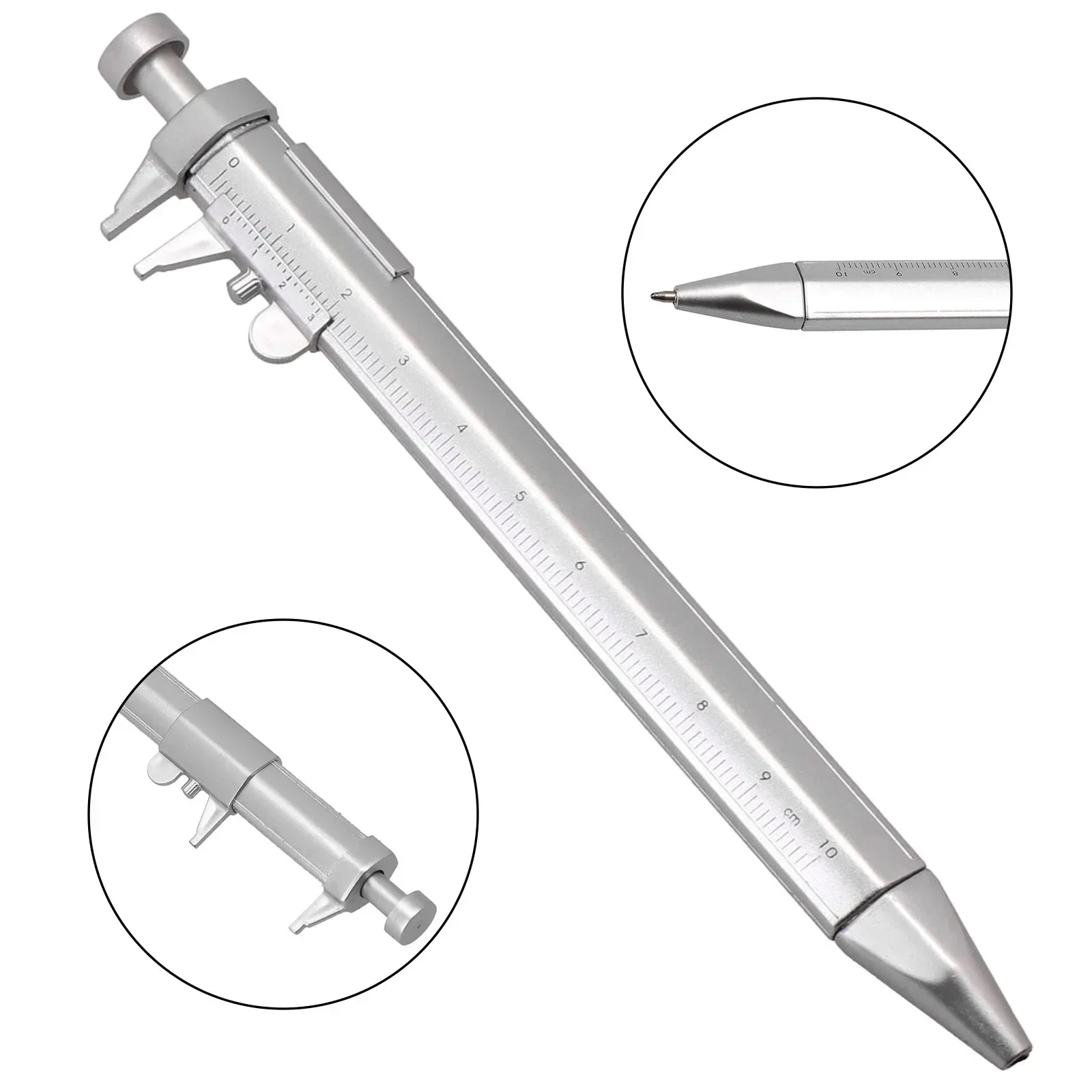 Vernier Caliper Pen Metal Calipers Gauge Measuring Tools Students Multifunction Tool Ballpoint Pen Gel Ink Pen For Measuring