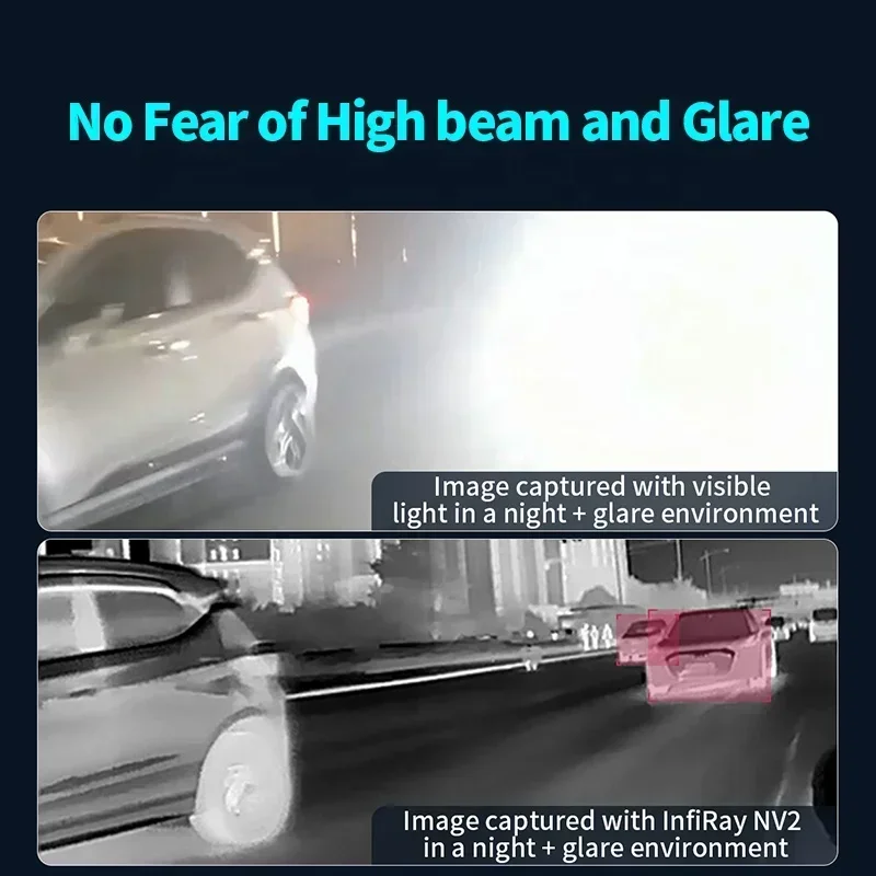 InfiRay NV2 Vehicle Mounted Image Stabilizing Thermal Hucamera Safety Driving Monitoring Systems Taxi Thermal Truck Camera view 4