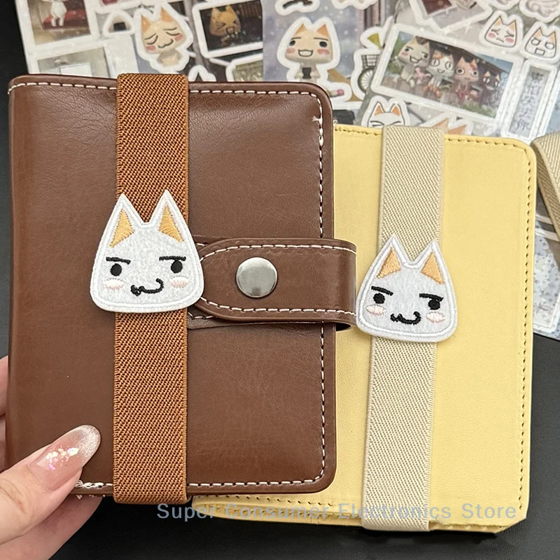 Cartoon Kitten Notebook Decoration Straps Elastic Loose-leaf Notebook Band Binding Rope Binder Strap High Quality Notebook Strap
