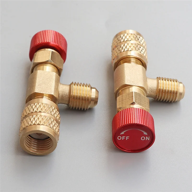 F-T R22 Клапан переменного тока 1/4 дюйма Наполнительное соединение Клапан хладагента кондиционера Ремонт кондиционера и предохранительный адаптер фторида