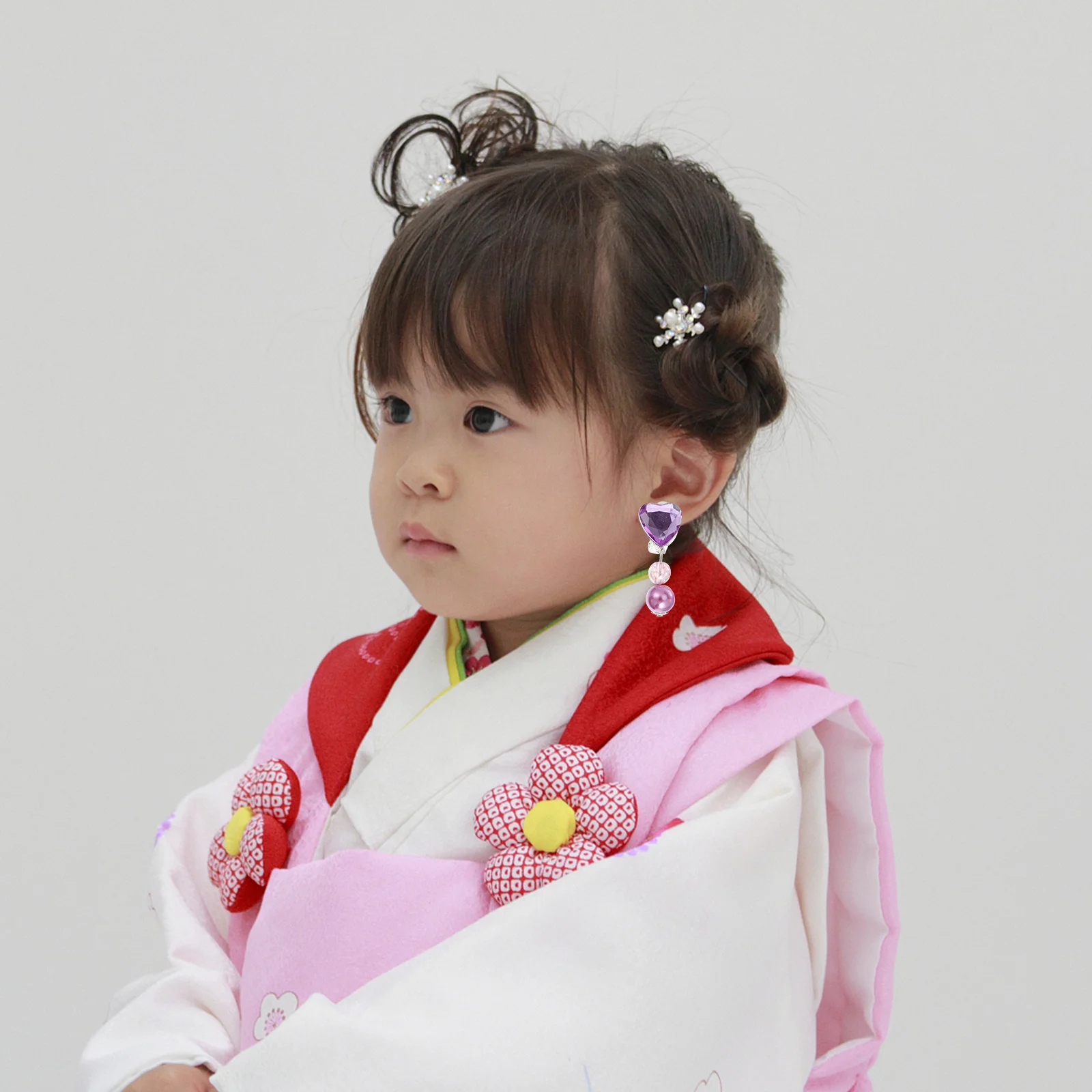 

5 Pairs Lovely Play Earrings for Fashion Clip on Jewelry Gift for Little Cartoon Princess Ear Clips Set