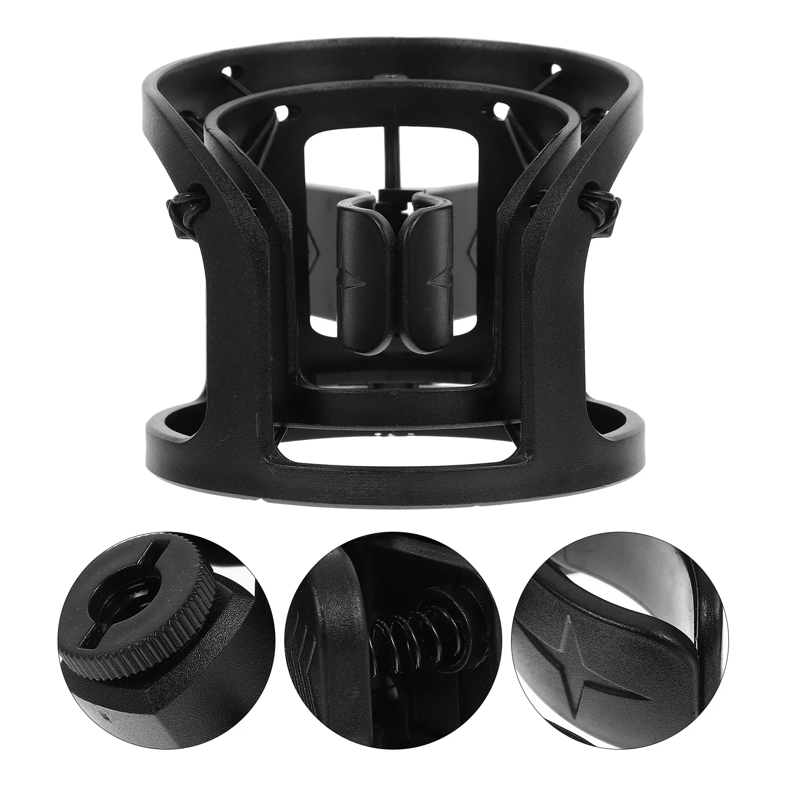 

Premium Shock Mount Bracket for Condenser Mic Plastic Clamp and Rotating Holder Design