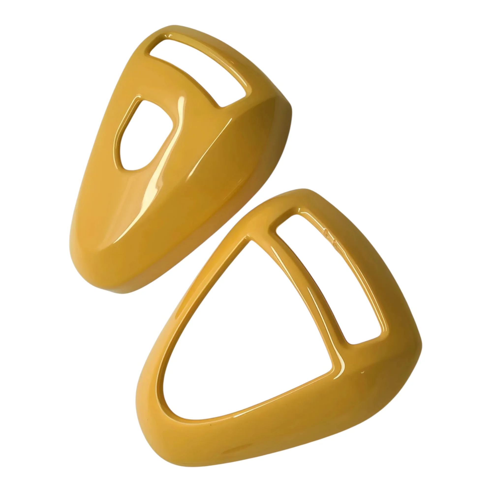 

Glossy Yellow ABS Key Cover Shell for Porsche 911 997 Cayman Boxster 987 (Compatible with Silver Head Remote Key Only)