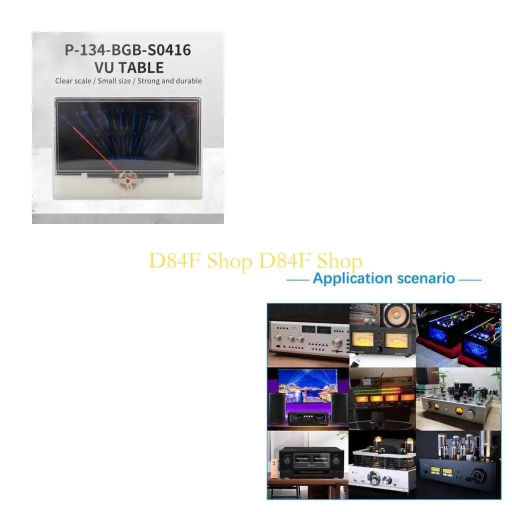 D84F VU Meter Header with Backlit Level Header Power Amplifier Level Meter