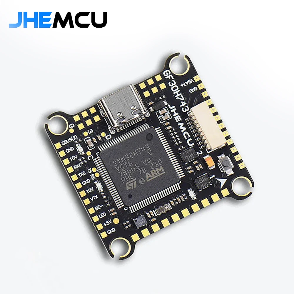 JHEMCU GF30H743 H743 480MHZ Flight Controller ICM-42688-P DUAL Barometer OSD 128M Black Box Dual BEC 3-6S for RC FPV Drone