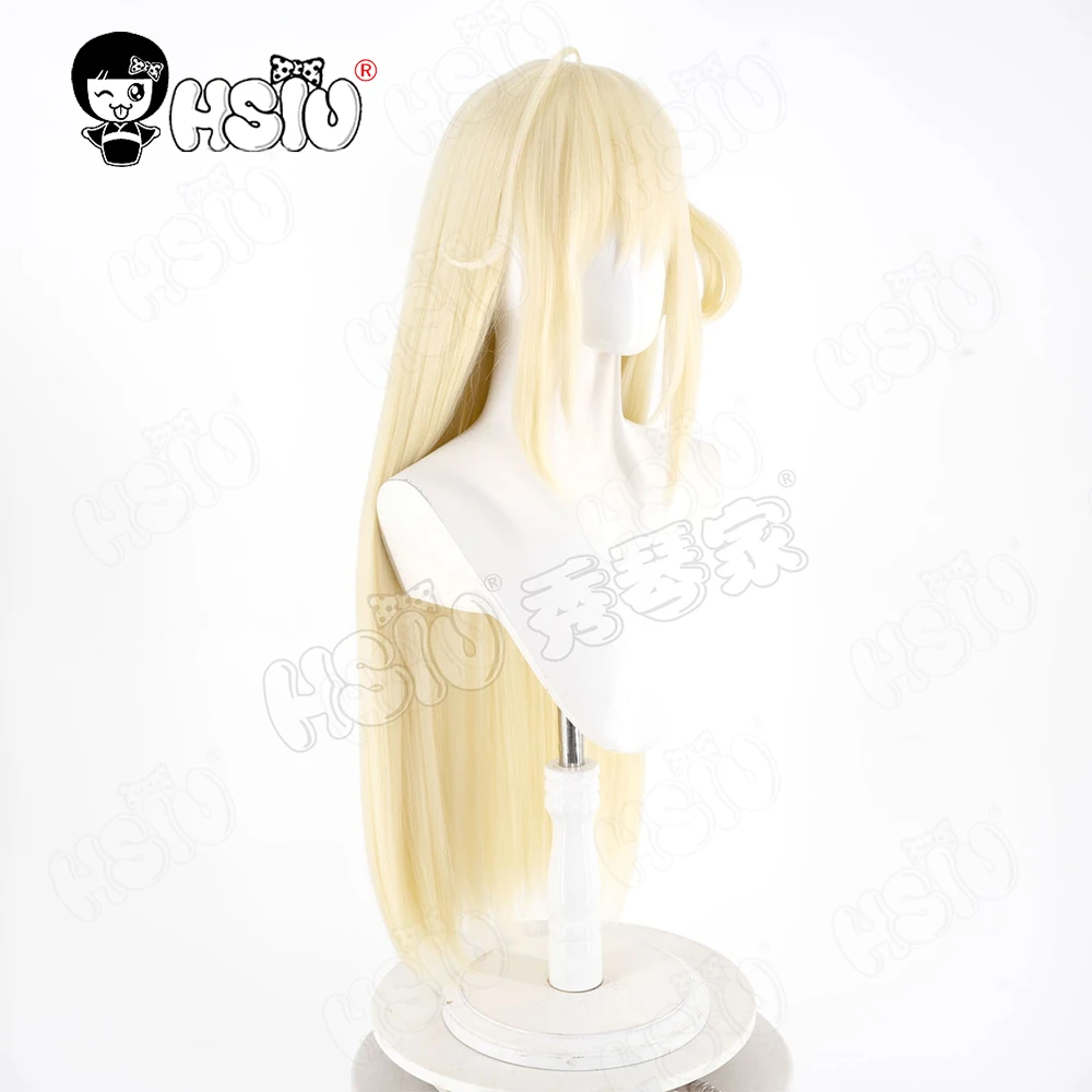 Sky Striker Ace Cosplay Perücke HSIU 80 cm beige weiß Langes Haar Synthetische Perücke + Perückenkappe SPIEL Offizielles Kartenspiel Cosplay Perücke