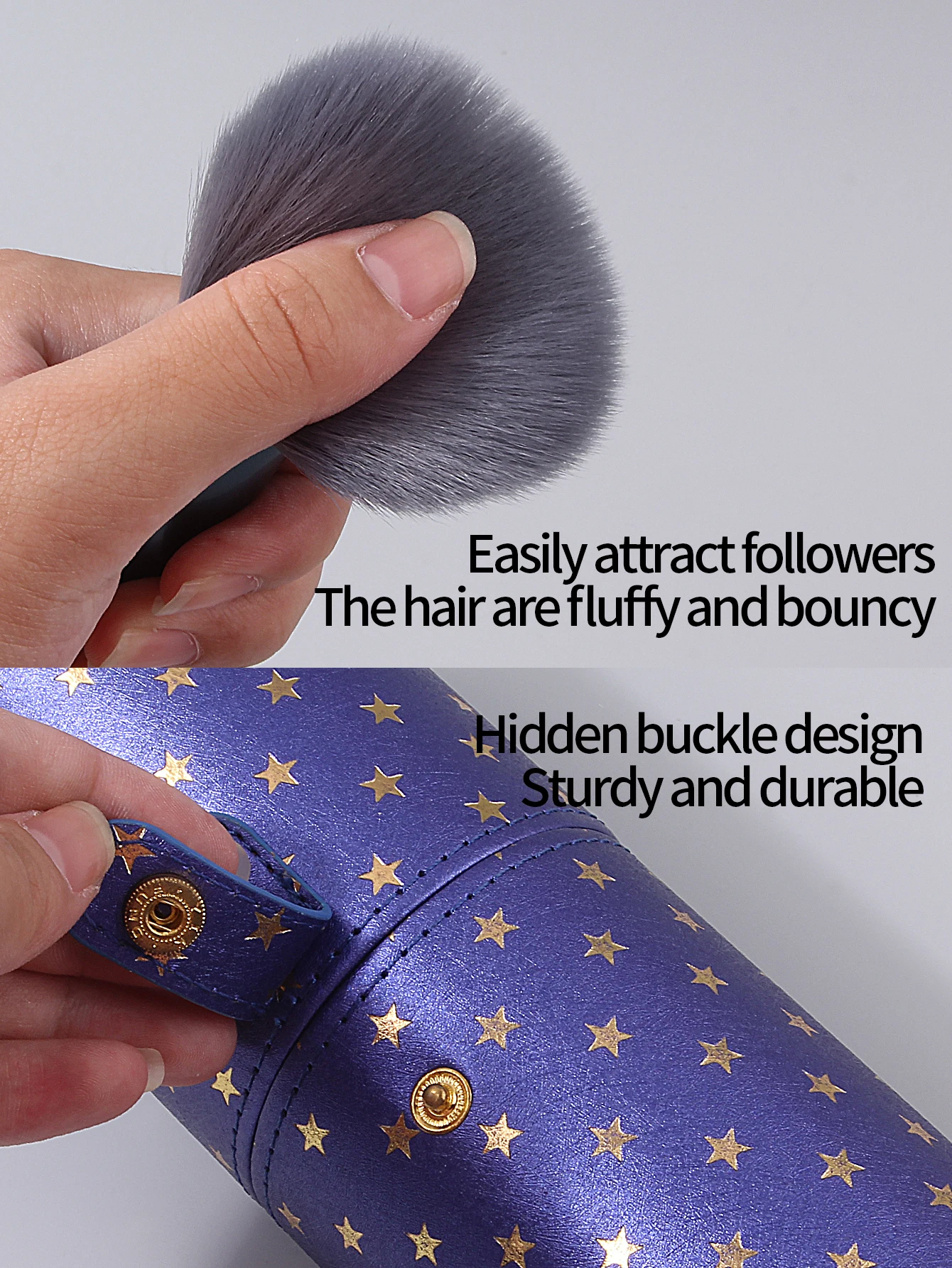 12 essential Morandi blue makeup brushes for travel makeup + storage bucket, soft bristle ultra-portable blush/eyeshadow brushes