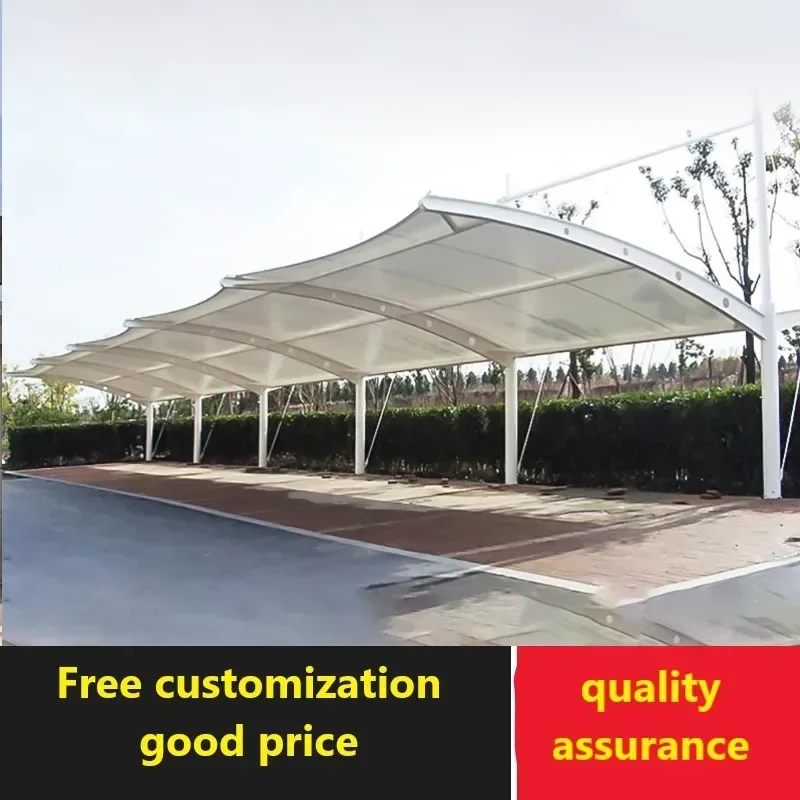 Membrane structure car parking shed awning canopy bicycle shed steel structure electric charging pile car shed