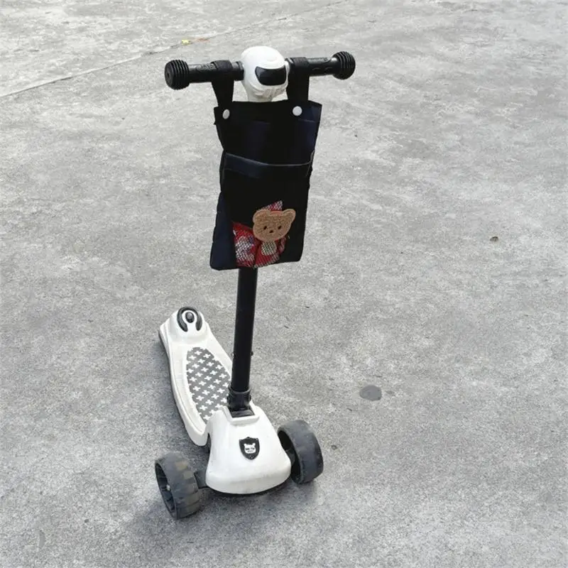 Bolsa para patinete dibujos animados 581F para niños, organizador almacenamiento con múltiples bolsillos gran capacidad