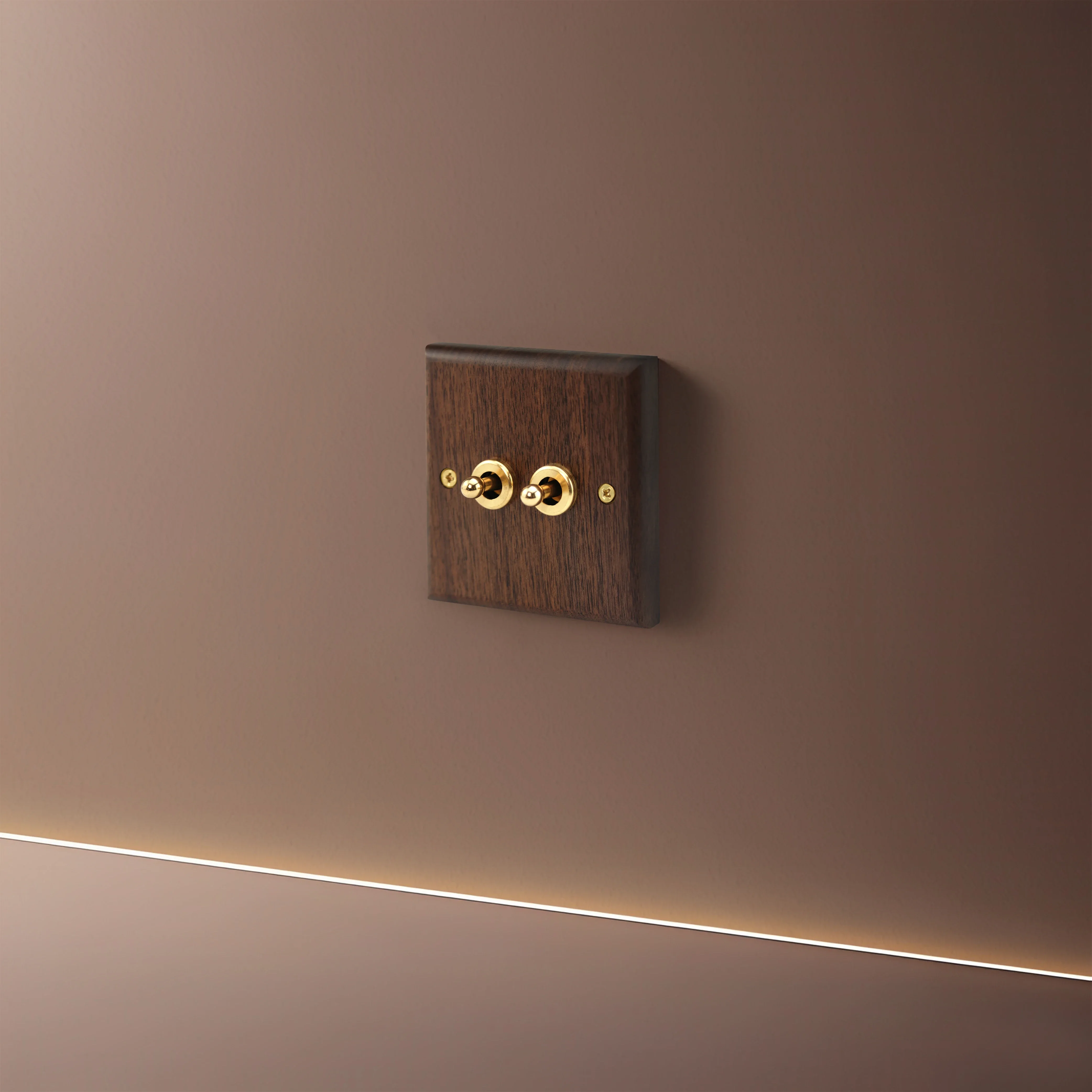 Avoir Retro Black Walnut Panel Rest Switches 86 Type EU Brass Lever Momentary Switch Wall Socket With Usb Type C Toggle Switch