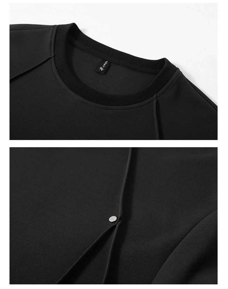 Spring Autumn Sweatshirts Men 10XL Plus Size Sweatshirt Fashion Casual Solid Color Sweatshirt Pullover Male