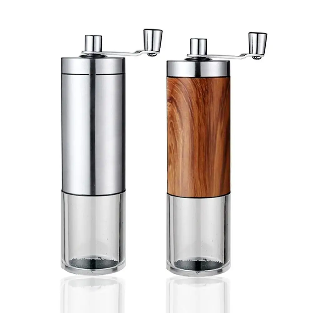 

Stainless Steel Electric Coffee Grinder Wood Grain TYPE C USB Charge Coffee Bean Mill Coffee Bean Grinder Portable Use