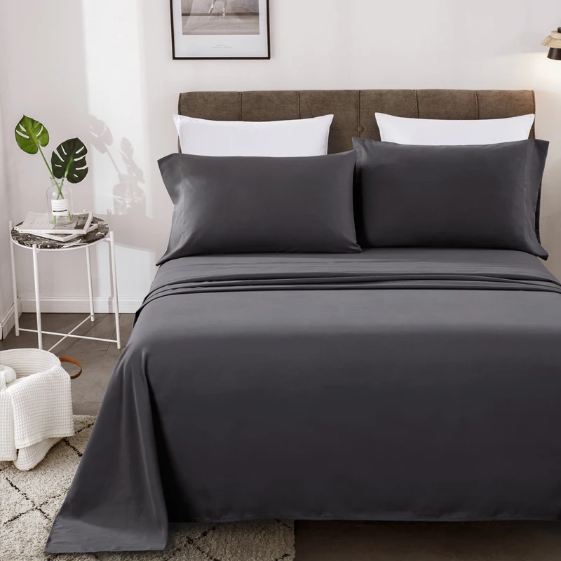 Promotion New 100% Microfiber Bed Sheets And Pillowcases Queen King Bed Linen Set Hypoallergenic Breathable With Elastic Sheets