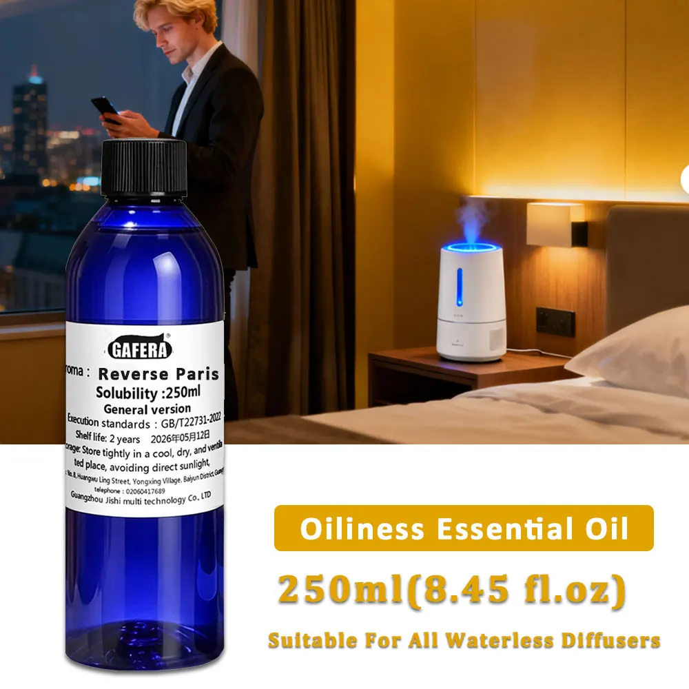 GAFERA 250ml (8.45 fl.oz) Reverse Paris Freesia Essential Oils - For Waterless Diffuser, Hotel Aroma Machine Replenishes Essence