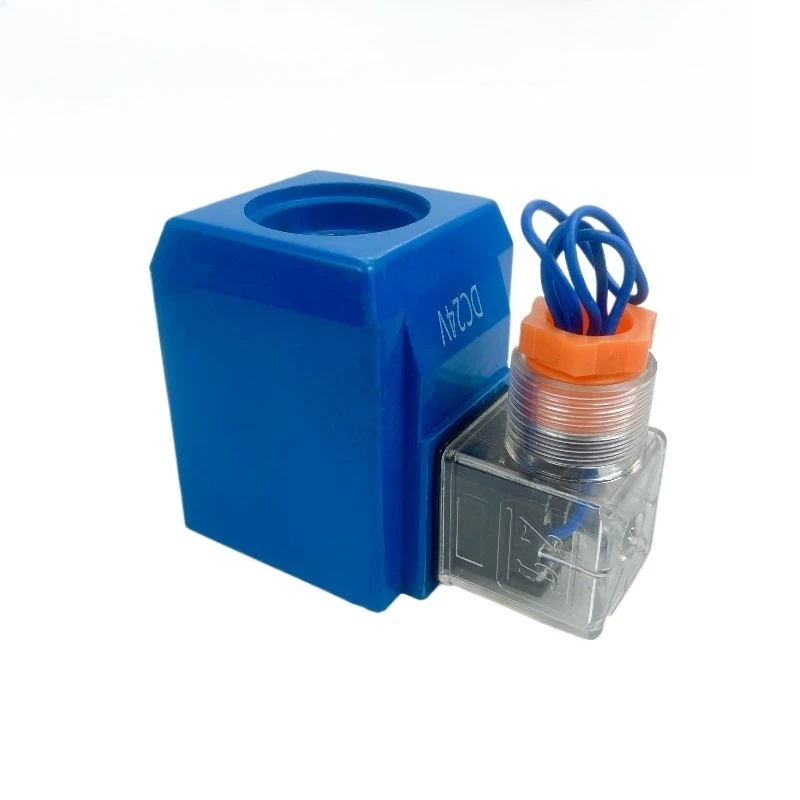 For solenoid directional coil inner hole 23mm length height 60mm blue plug AC220V DC24V AC110V