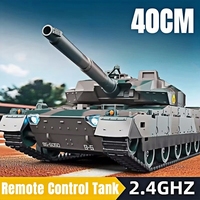 2.4G 12 Channels Remote Control Tank Toy for Boys 40cm Large Charging Military War Battle RC Models Children Birthday Gifts Toys