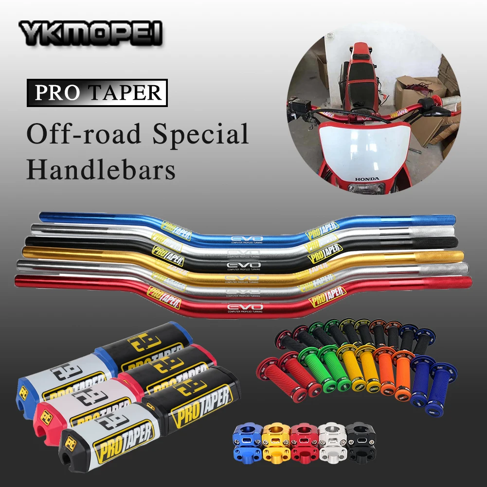 

Handlebar For Pro Taper 1-1/8" Classic Handle bar Pads Grips With CNC Adapter For HONDA KAWASAKI SUZUKI YAMAHA Dirt Pit Bike ATV