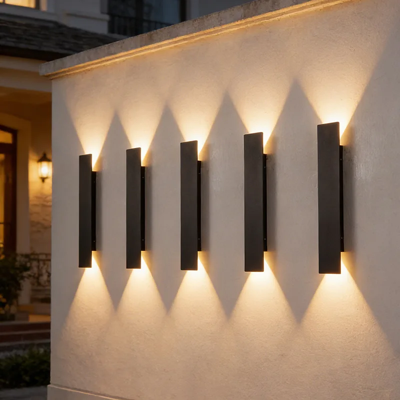 Waterproof Outdoor Wall Lamp LED Long Linear Lighting IP65 Aluminum for Garden Garage Porch Sconces Fixtures 110V 220V Luminaire