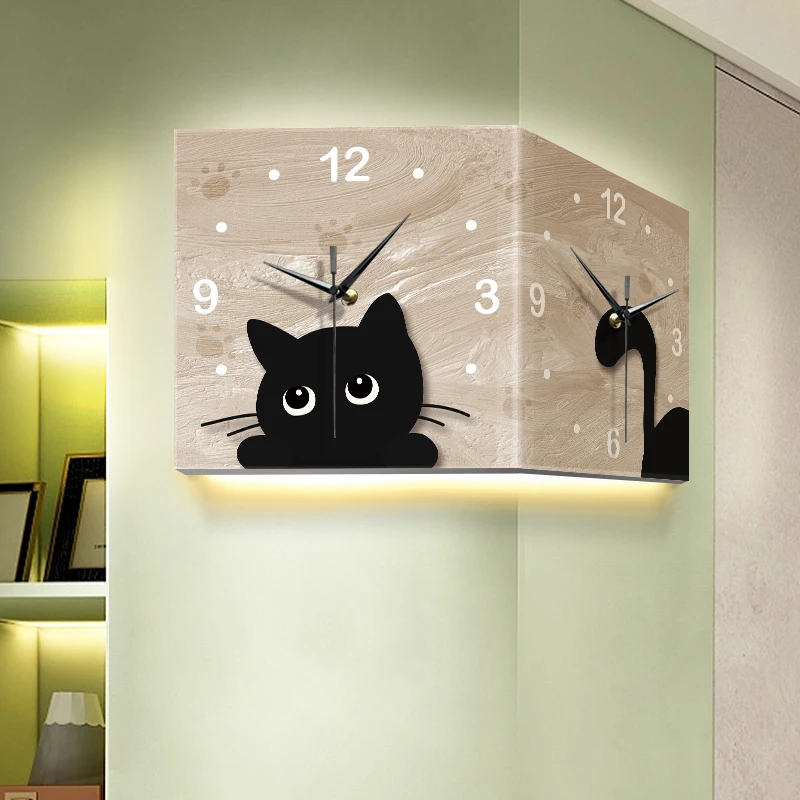 Fashion Cartoon Wall Clocks Aesthetic Simple Silent Design Minimalist Wall Watch Digital Luxury Reloj De Pared Home Decoration