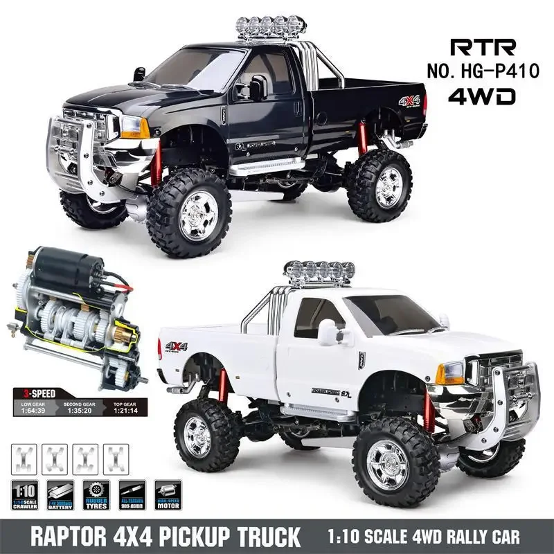 

NEW 1/10 Raptor Rc P410 Four-wheel Drive Remote Control Car 2.4g 4-channel Truck High-end Model Rc Boy Toy Gift