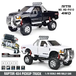 NEW 1/10 Raptor Rc P410 Four-wheel Drive Remote Control Car 2.4g 4-channel Truck High-end Model Rc Boy Toy Gift